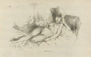 Estudio del desnudo, mujer dormida de Theodore Roussel