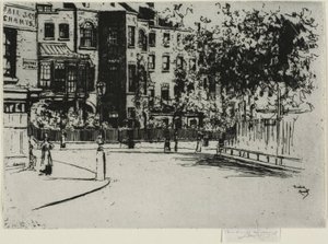 La esquina de Cheyne Walk, Chelsea de Theodore Roussel