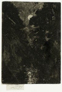 Árboles a la luz de la luna de Theodore Roussel
