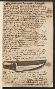Cuchilla de cebado (ilustración) de Theodore Turquet de Mayerne