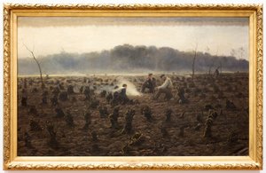 Los tocones (Les Souches) (óleo sobre lienzo) de Theodore Verstraete