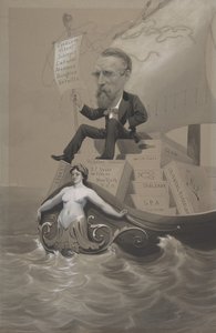 Samuel P. Avery transportando sus tesoros a través del mar, ca. 1875-80 de Theodore Wust