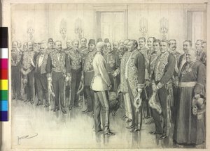 El Emperador está hablando con el embajador alemán Philpp zu Eulenburg-Hertefeld