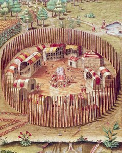 Fuerte del Pueblo Pomeiok de Theodore de Bry
