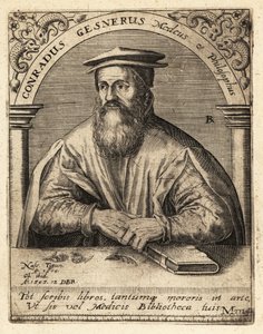 Conrad Gessner, médico suizo de Theodore de Bry