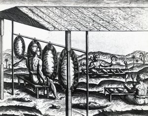Instrumentos musicales javaneses, por Theodor de Bry, grabado de Theodore de Bry