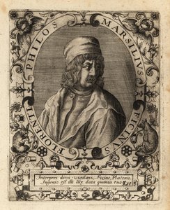 Marsilio Ficino, erudito italiano de Theodore de Bry