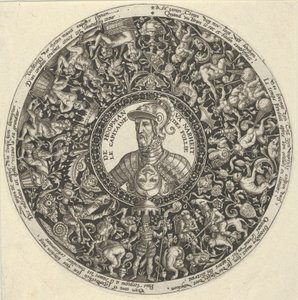 Retrato del Duque de Alba, de una Serie de Diseños de Tazza, ca. 1588 de Theodore de Bry