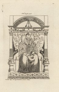 Reina Isabel I de Inglaterra de una vidriera. de Theodore de Bry