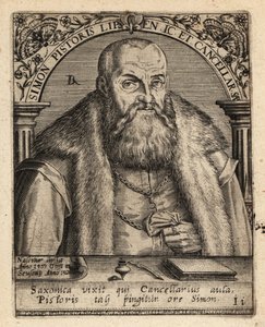 Simon Pistoris el Joven, jurista alemán. de Theodore de Bry