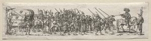 Soldados en marcha de Theodore de Bry