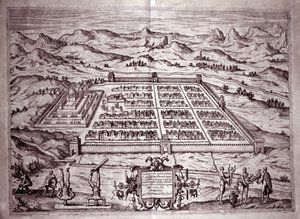 Vista de la ciudad inca de Cuzco, Perú de Theodore de Bry