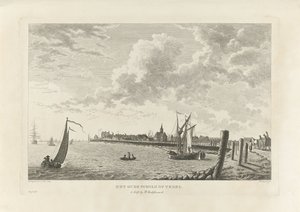 Vista de Oudeschild en Texel The Old Shield en Texel (título en el objeto) de Theodorus de Roode