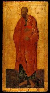 El Apóstol Pablo. Icono del Iconostasio Deesis, último cuarto del siglo XIV de Theophanes the Greek