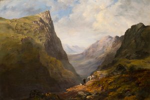 Honister Crag, c.1827-90 (óleo sobre lienzo) de Theophil Lindsey Aspland