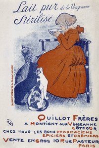 Cartel publicitario para la leche pura de la Vingeonne - por Steinlen de Théophile Alexandre Steinlen