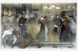 Baile - dibujo de Steinlen de Théophile Alexandre Steinlen