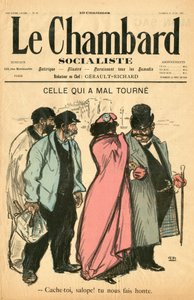 Portada de "Le Chambard socialiste", número 28, Satírico en Colores de Théophile Alexandre Steinlen