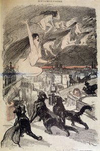 Metamorfosis de gatos en brujas de Théophile Alexandre Steinlen