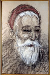 Retrato del político francés Anatole France (1844-1924) (detalle) de Théophile Alexandre Steinlen