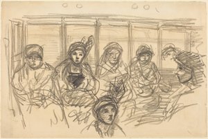 Usuarios del metro de Théophile Alexandre Steinlen