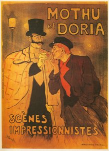 Theophile A. Steinlen: Mothu y Doria. Escenas impresionistas. Francia ... (litografía) de Théophile Alexandre Steinlen