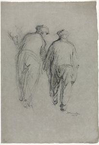 Dos hombres trabajando, vista trasera de Théophile Alexandre Steinlen