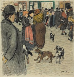 Observando a la multitud de Théophile Alexandre Steinlen
