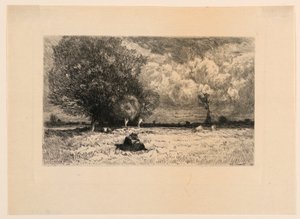 Las Orillas del Loing de Theophile Narcisse Chauvel