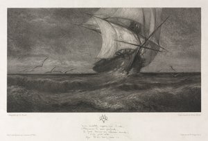 El barco fantasma, o en las olas de Theophile Narcisse Chauvel