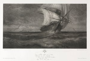 El barco fantasma, o En las olas, 1872 de Theophile Narcisse Chauvel