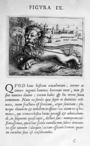 Figura de Profecía IX de Prognosticatio Eximii Doctoris Paracelsi, 1536 de Theophrastus Bombastus von Hohenheim Paracelsus