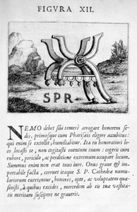 Figura de profecía XII de Prognosticatio Eximii Doctoris Paracelsi, 1536 de Theophrastus Bombastus von Hohenheim Paracelsus