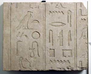 Fragmento de una inscripción jeroglífica, Dinastías 25-26, c.715-525 a.C.