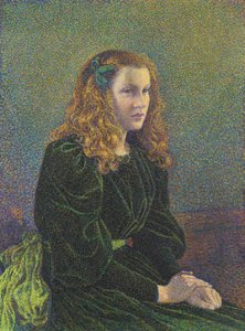 Joven mujer en vestido verde Germaine Maréchal