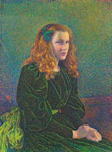 Joven Mujer con Vestido Verde, 1893 de Théo van Rysselberghe