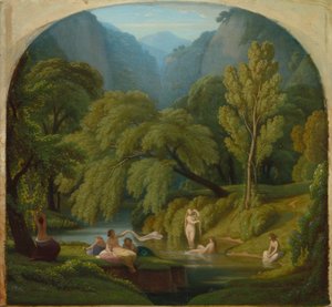 Los bañistas, recuerdo de las orillas del río Anio en Tivoli, c. 1860-61 (óleo sobre tabla de madera)