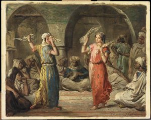 Bailarines argelinos. La danza del pañuelo, 1849 de Théodore Chassériau