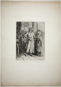 Honesto Iago, mi Desdémona debo dejarte a ti, placa cuatro de Otelo. de Théodore Chassériau