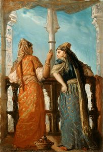 Mujeres judías en el balcón, Argel, 1849 de Théodore Chassériau