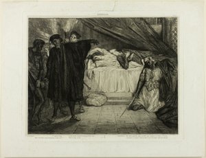 Oh perro espartano, placa quince de Otelo de Théodore Chassériau