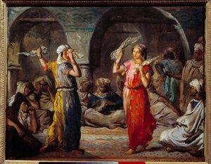 Orientalismo: “Danza de los tejidos: bailarinas marroquíes”