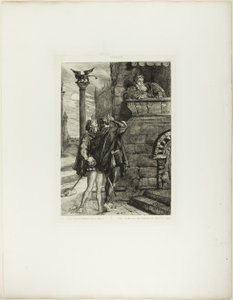 ¡Owake! ¡Qué tal! ¡Brabantio! placa 1 (acto 1, escena 1) de Otelo de Théodore Chassériau