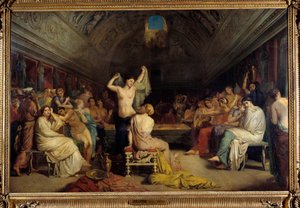 Tepidarium. Mujeres reunidas en la parte de los baños calientes en la antigua Roma de Théodore Chassériau