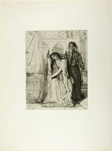 La canción del sauce, placa nueve de Otelo de Théodore Chassériau