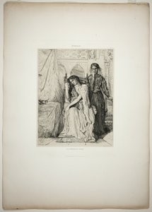La canción del sauce, placa nueve de Otelo de Théodore Chassériau