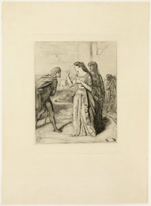 Por lo tanto, alégrate, Cassio, lámina seis de Othello de Théodore Chassériau