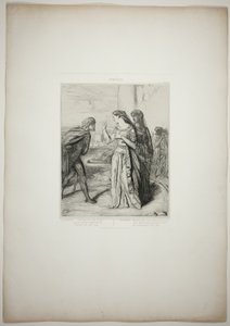 Por lo tanto, ser feliz, Cassio, placa seis de Otelo de Théodore Chassériau