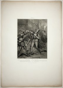 Villain, Thou Diest, plato diez de Otelo de Théodore Chassériau