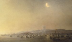 Combate naval en Cartagena el 3 de septiembre de 1643 por Théodore Gudin en 1844